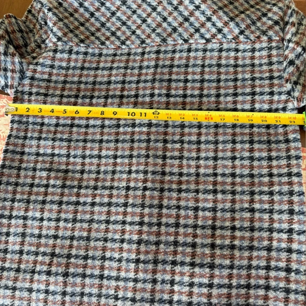 NWT GAP Plaid Unlined Wool Blend Shacket Jacket SZ L Brown Blue Gray Black - Picture 11 of 14